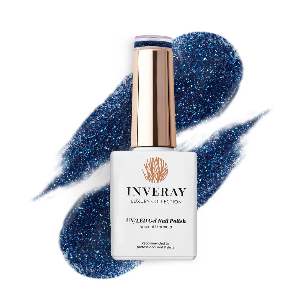 INVERAY gel lak 161 AQUAMARINE SPARKLE 10ml