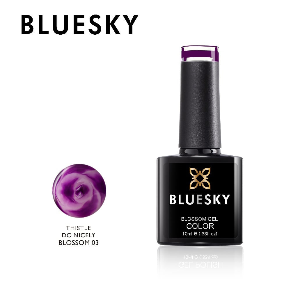 Bluesky UV LED gel lak (Blossom03), 10 ml - Vijola