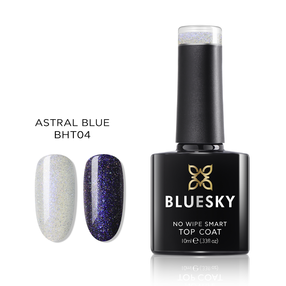 Bluesky top coat z bleščicami