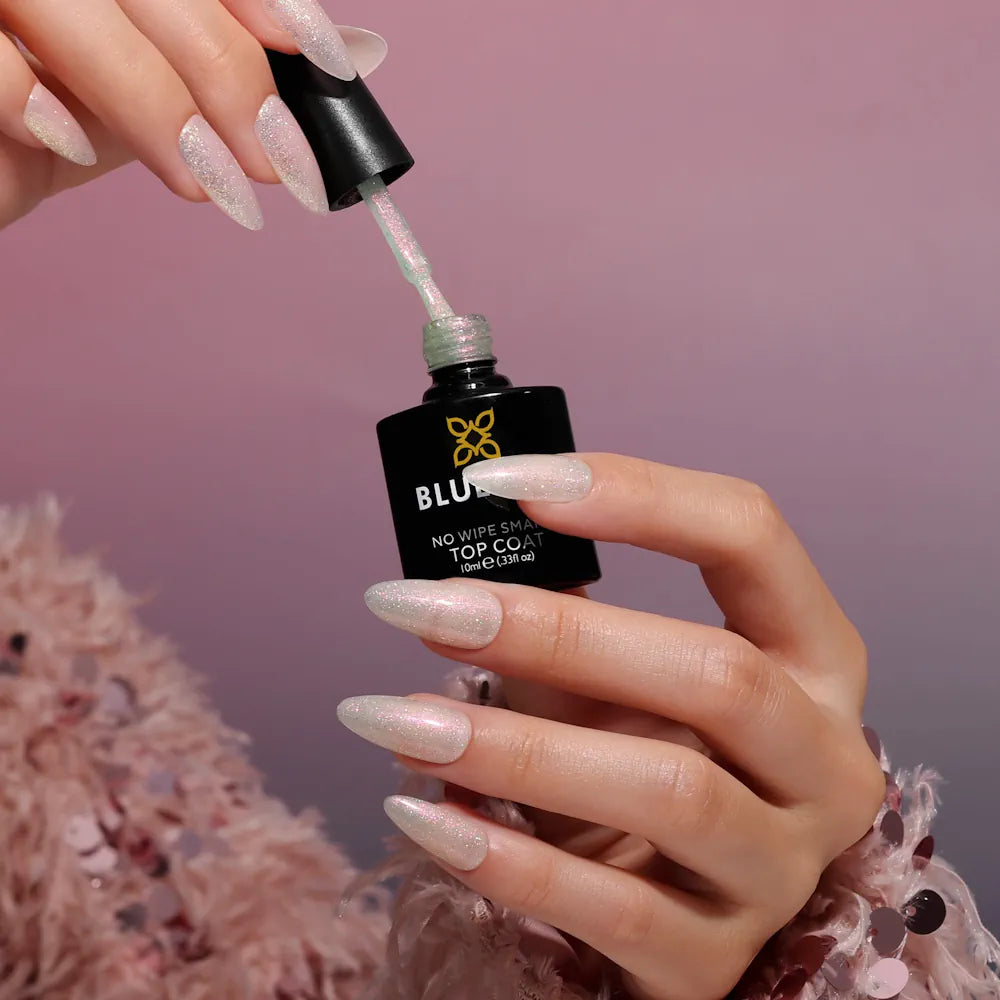 Bluesky top coat z bleščicami