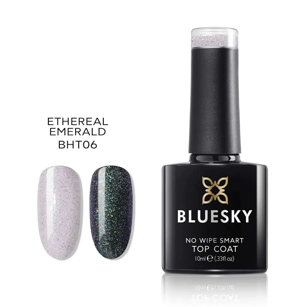 Bluesky top coat z bleščicami