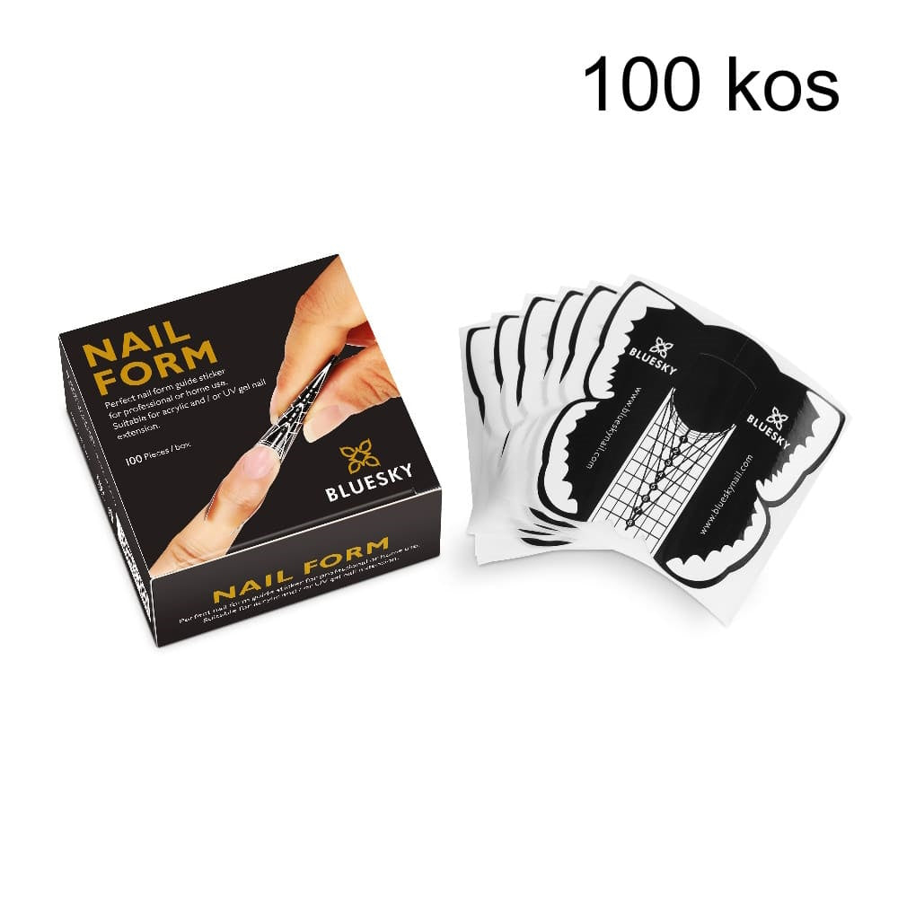 Bluesky Šablone za podaljševanje nohtov (črne)