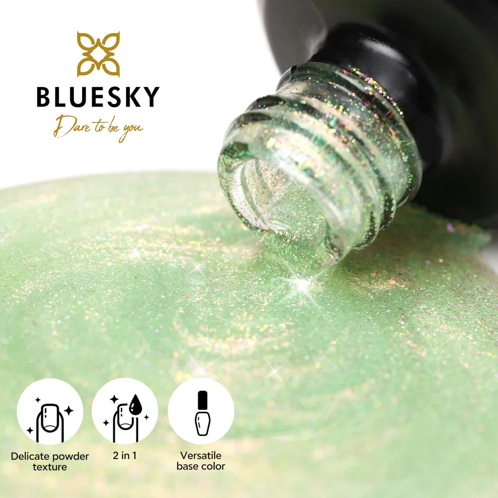 Bluesky top coat z bleščicami