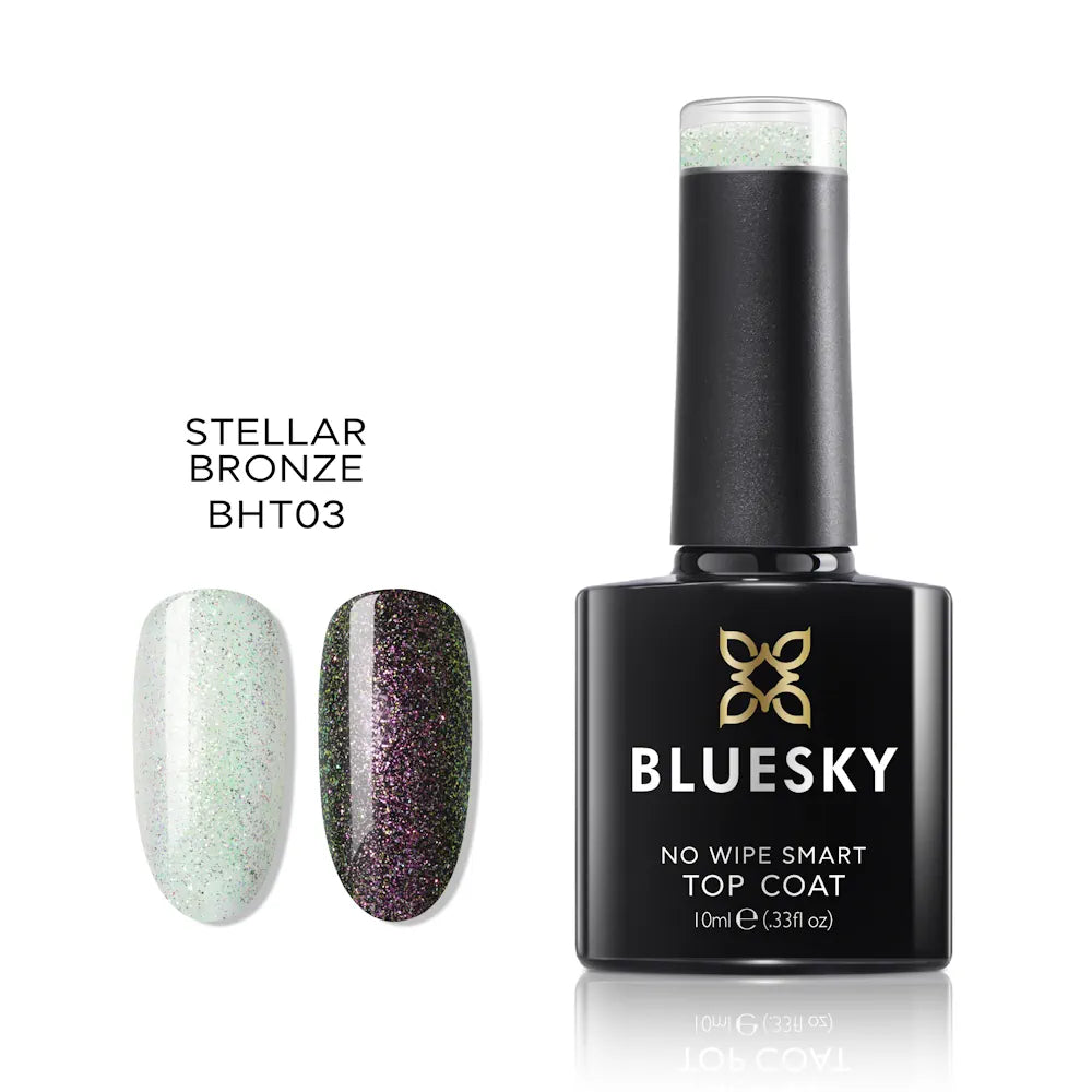 Bluesky top coat z bleščicami