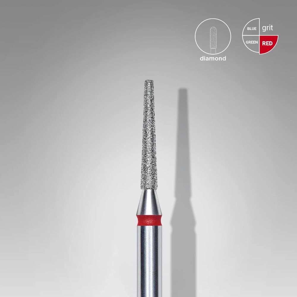 STALEKS PRO Diamantni brusilni nastavek za nohte, RDEČA 1,6x 10mm