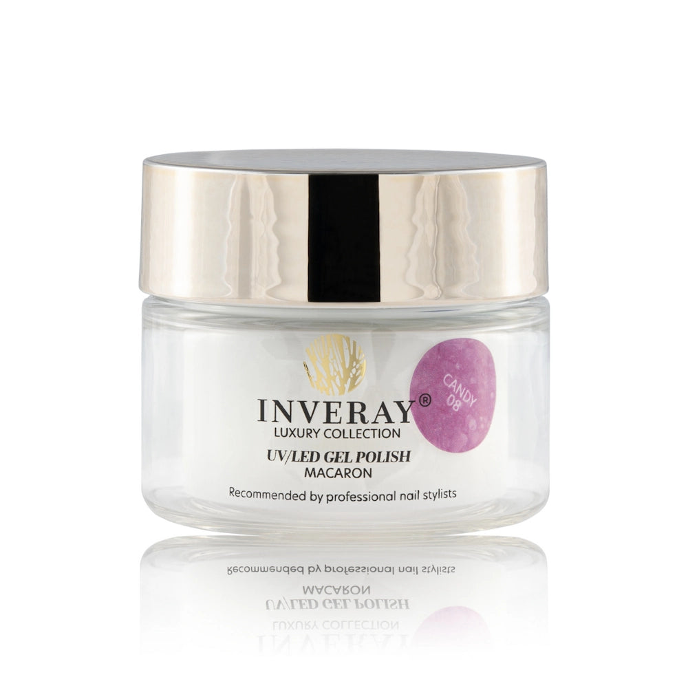 INVERAY gel lak v posodici MACARON 08 CANDY 10ml