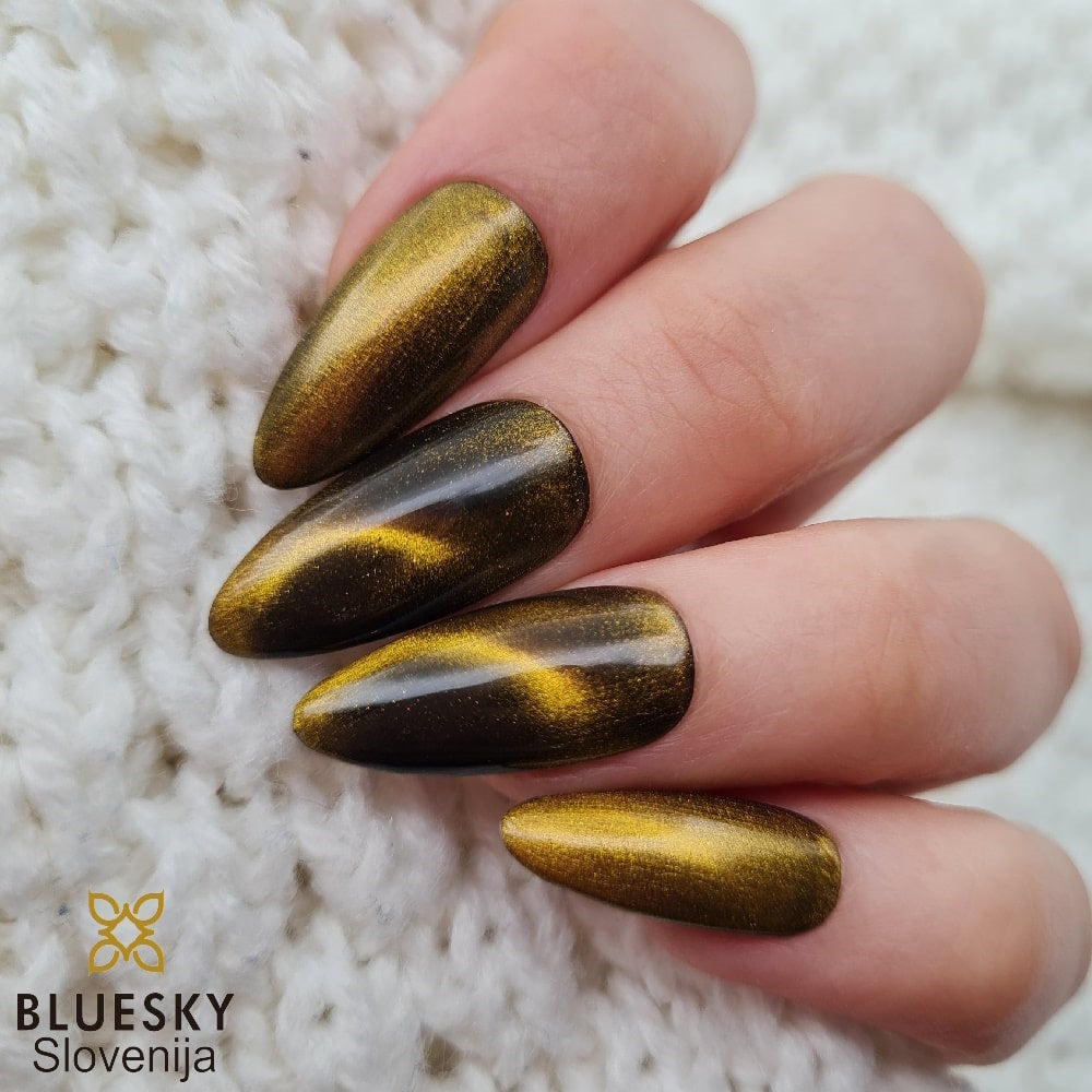 Bluesky magnetni gel lak cat eye zlat