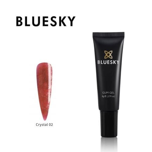 BLEUSKY UV LED GUM GEL Z BLEŠČICAMI, 8g