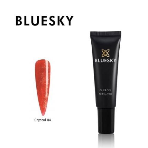 BLEUSKY UV LED GUM GEL Z BLEŠČICAMI, 8g