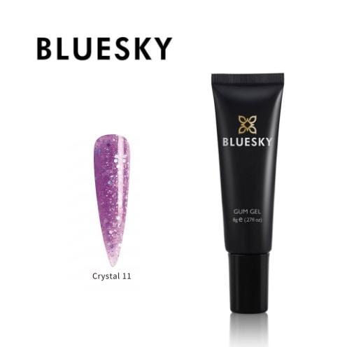BLEUSKY UV LED GUM GEL Z BLEŠČICAMI, 8g