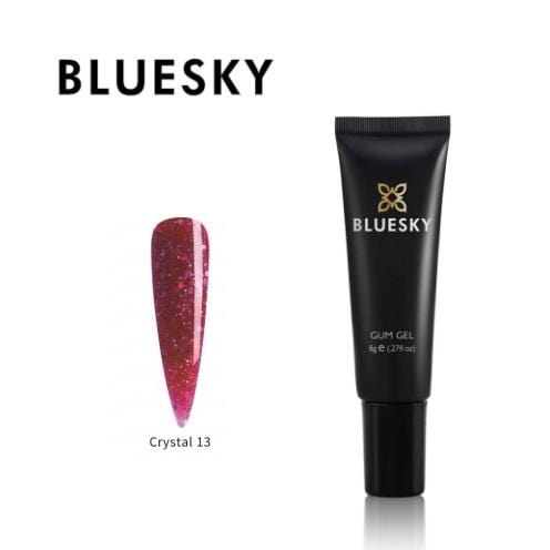 BLEUSKY UV LED GUM GEL Z BLEŠČICAMI, 8g