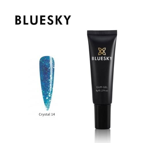 BLEUSKY UV LED GUM GEL Z BLEŠČICAMI, 8g