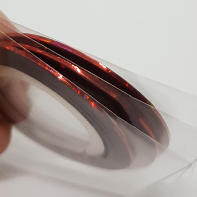 Lepilni trak (rdeč z bleščicami) - 1 kos