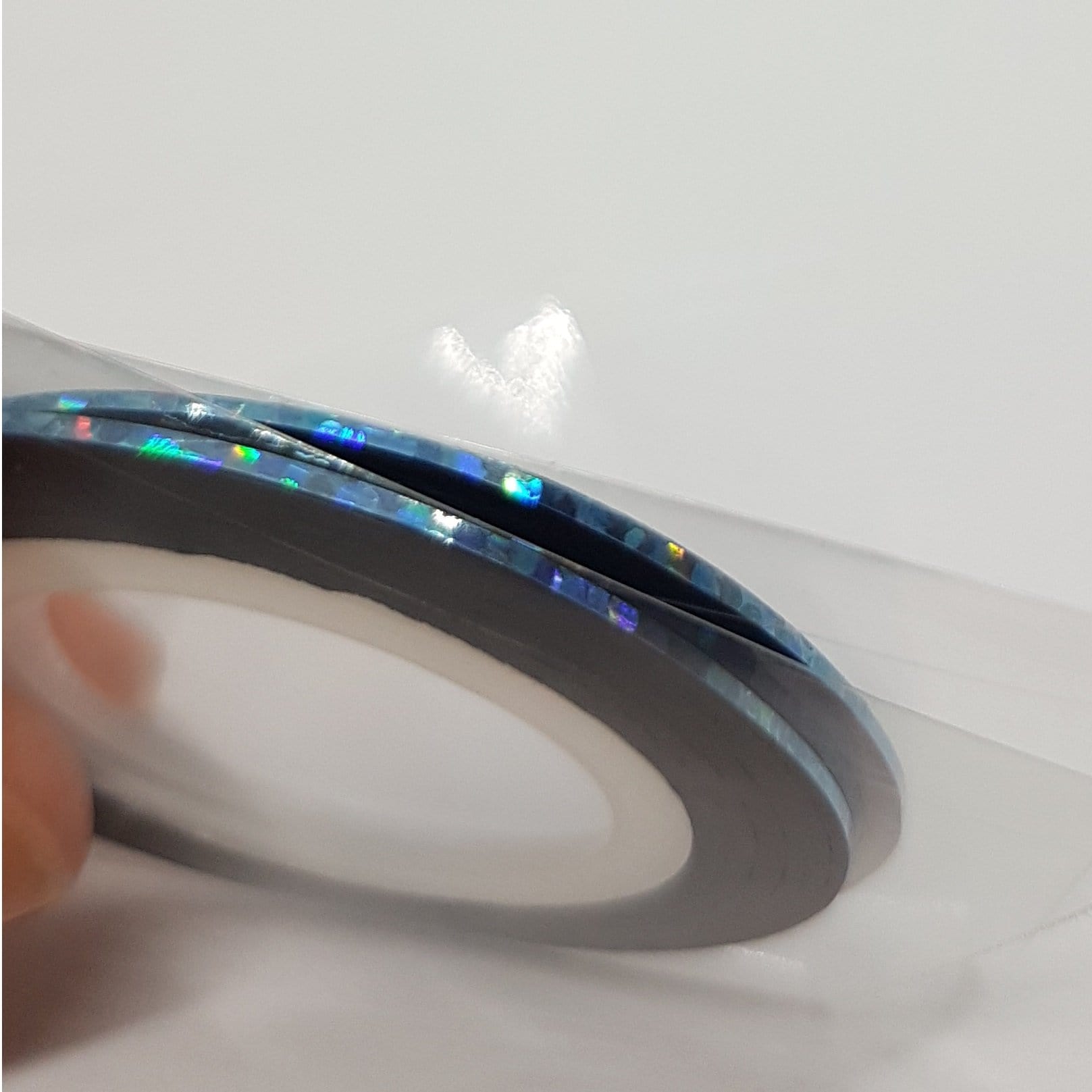 Lepilni trak (turkizen z bleščicami) - 1 kos