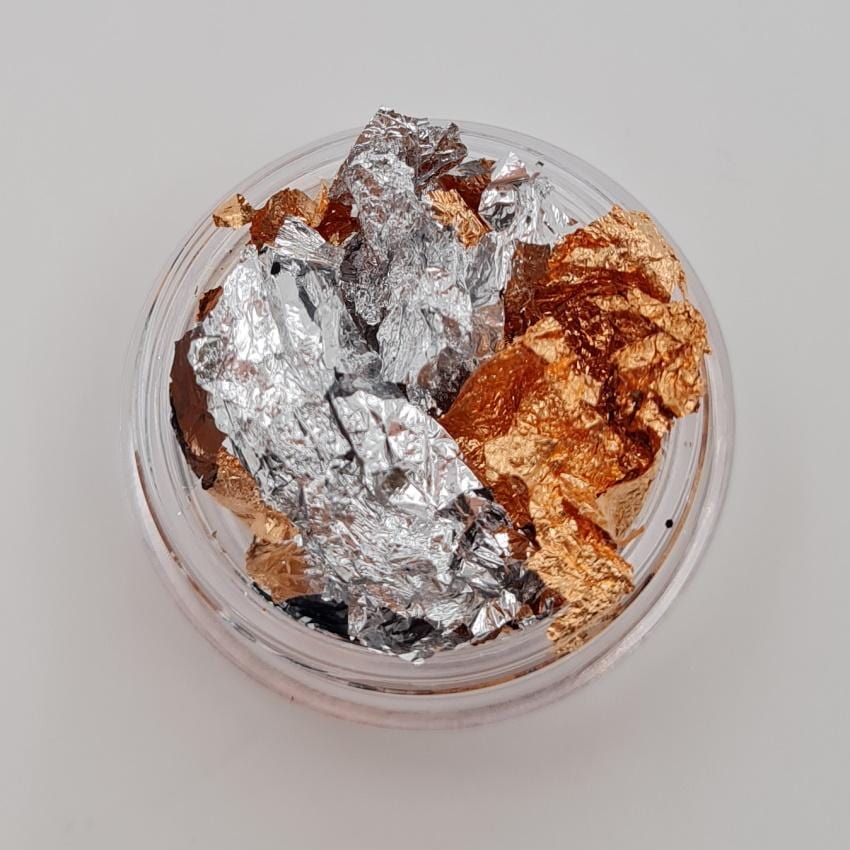 Nail art srebrna in bron folija 3ml