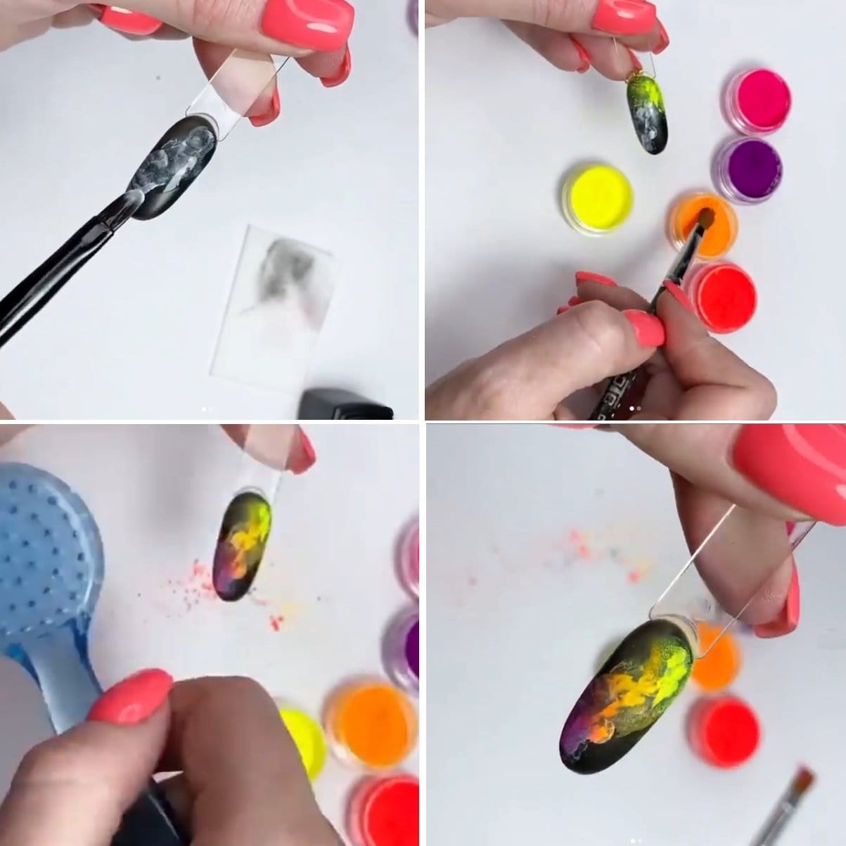 Smoke puder/ pigment (Neon dark orange 06), 2g