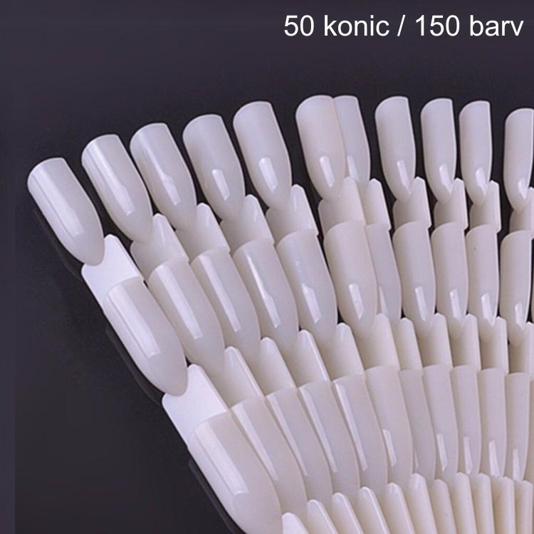 Konice naravne barve za prikaz na kovinskem obroču (50konic/ 150barv)