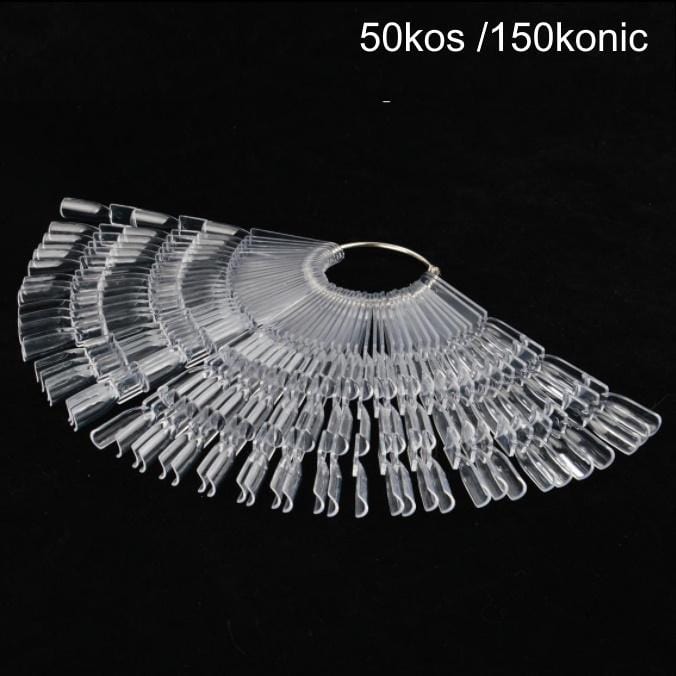 Prozorne konice za prikaz na kovinskem obroču (50konic/ 150barv)