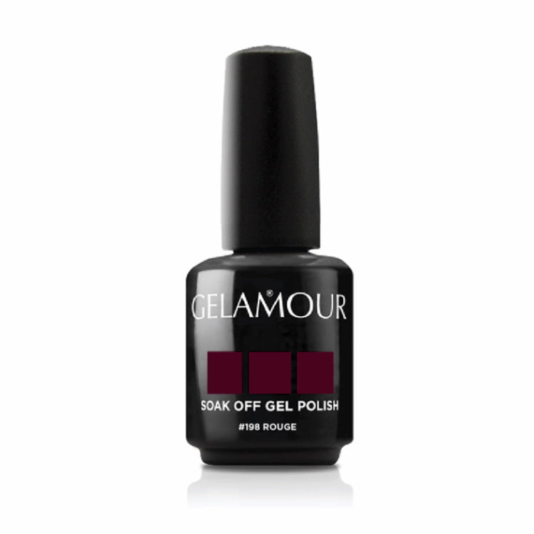 Gelamour UV/LED gel-lak (#198 Rouge - temno viola), 15ml