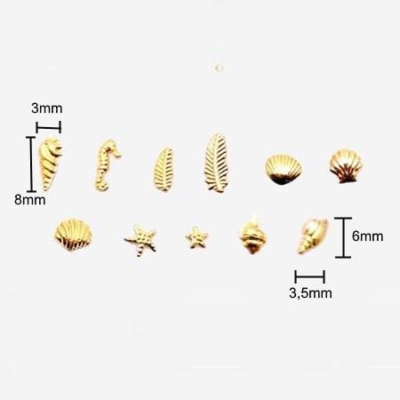 3D okrasni kamenčki (Zlati 057)