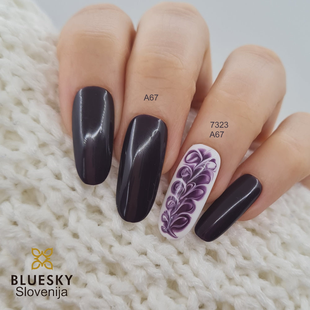 Bluesky UV LED gel lak (A67 temno vijola), 10 ml