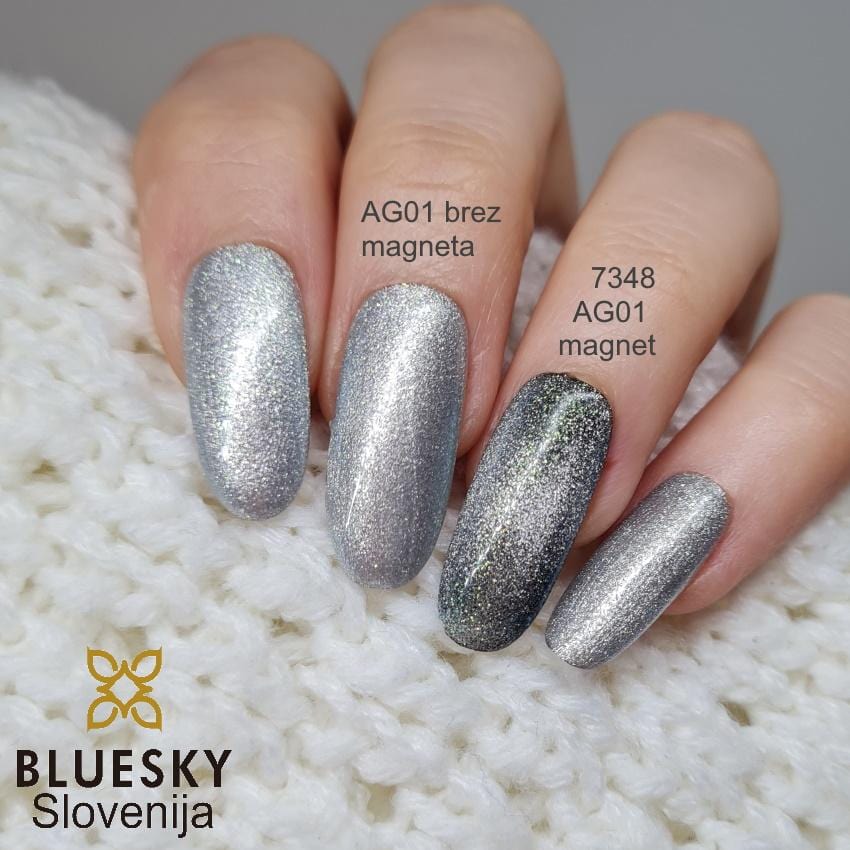 Bluesky UV/LED gel-lak (Aurora Galaxy cat eye - Magnetni AG01), 10 ml