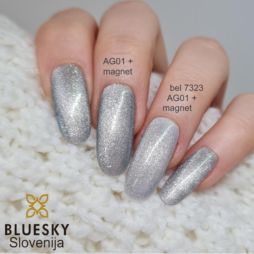 Bluesky UV/LED gel-lak (Aurora Galaxy cat eye - Magnetni AG01), 10 ml