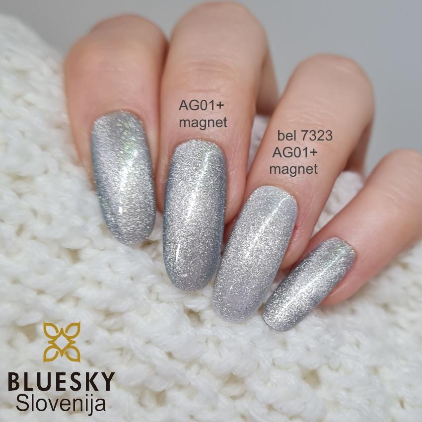 Bluesky UV/LED gel-lak (Aurora Galaxy cat eye - Magnetni AG01), 10 ml