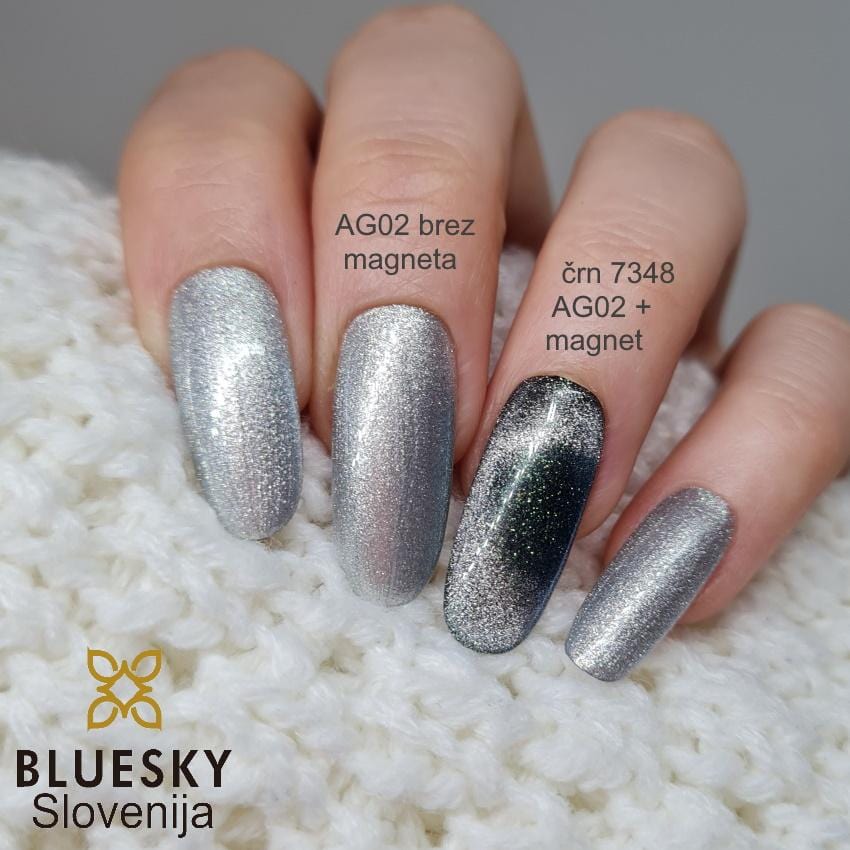 Bluesky UV/LED gel-lak (Aurora Galaxy cat eye - Magnetni AG02), 10 ml