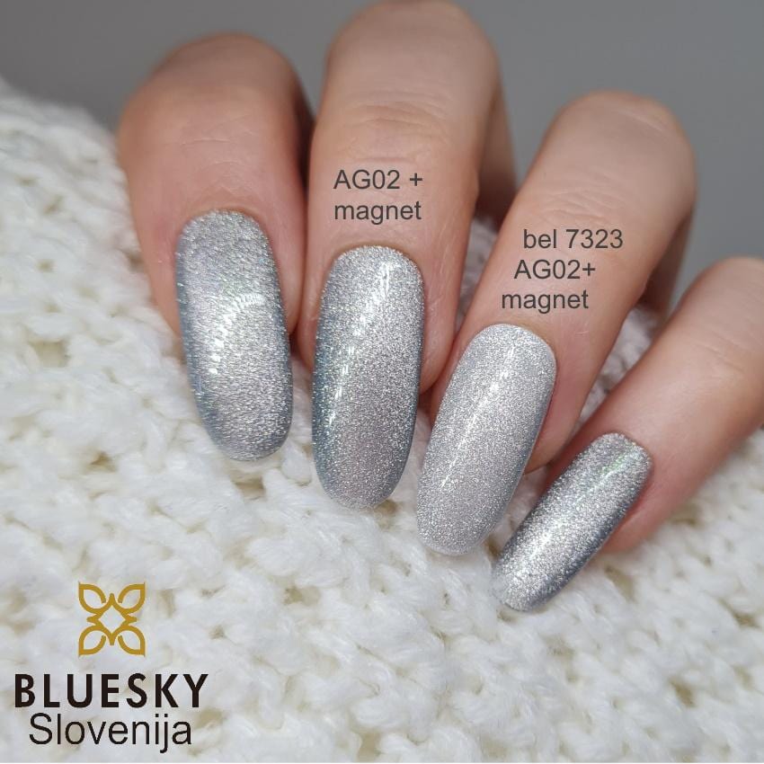 Bluesky UV/LED gel-lak (Aurora Galaxy cat eye - Magnetni AG02), 10 ml