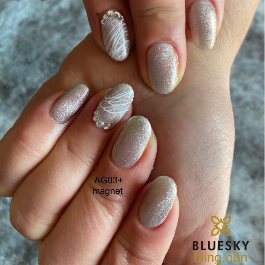 Bluesky UV/LED gel-lak (Aurora Galaxy cat eye - Magnetni AG03), 10 ml