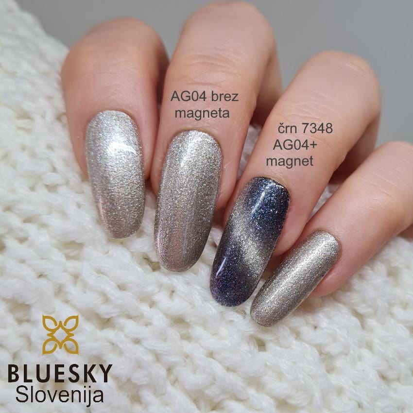 Bluesky UV/LED gel-lak (Aurora Galaxy cat eye - Magnetni AG04), 10 ml