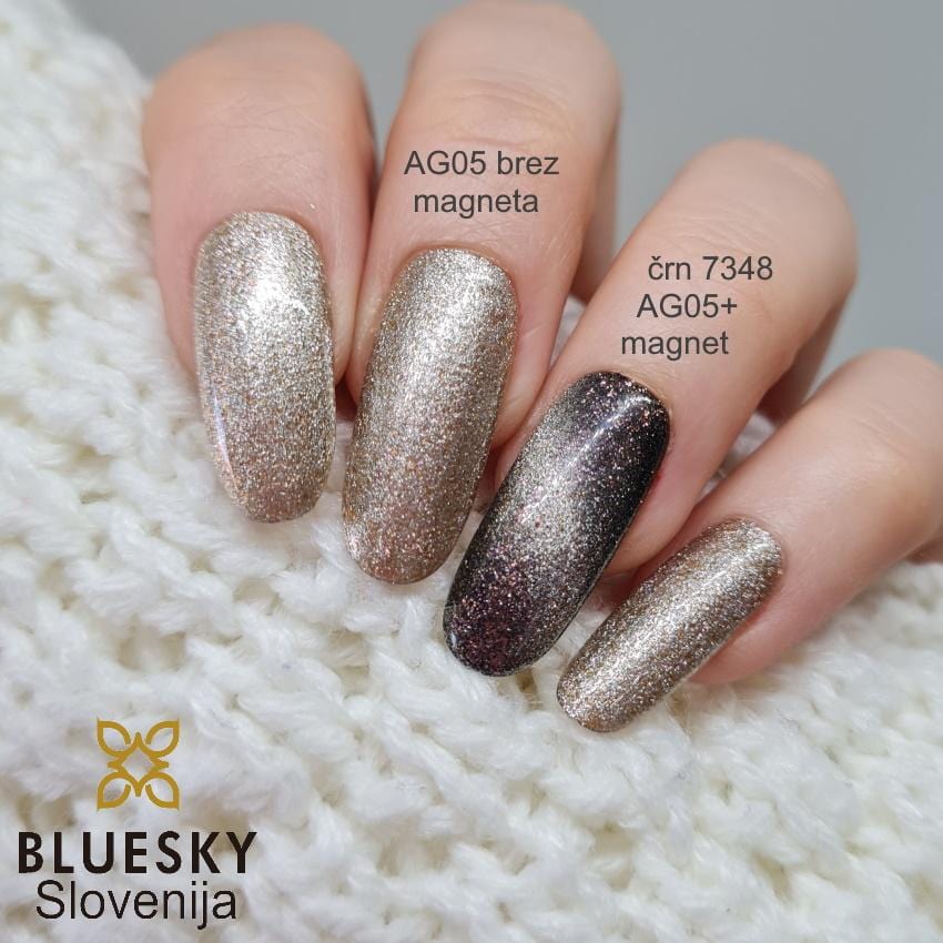 Bluesky UV/LED gel-lak (Aurora Galaxy cat eye - Magnetni AG05), 10 ml