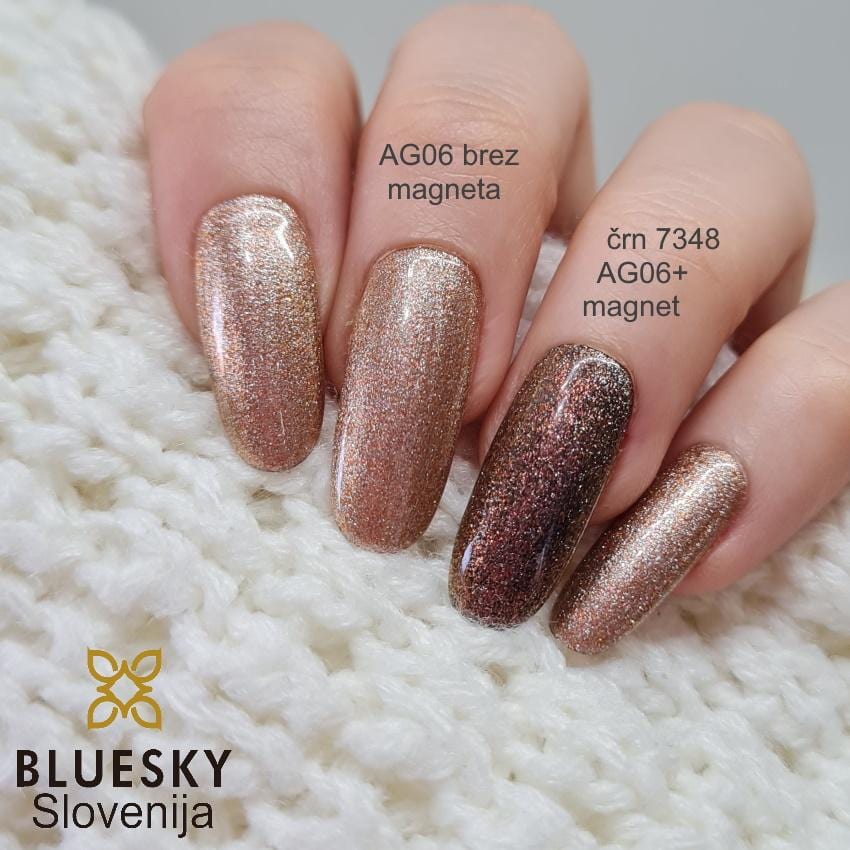 Bluesky UV/LED gel-lak (Aurora Galaxy cat eye - Magnetni AG06), 10 ml