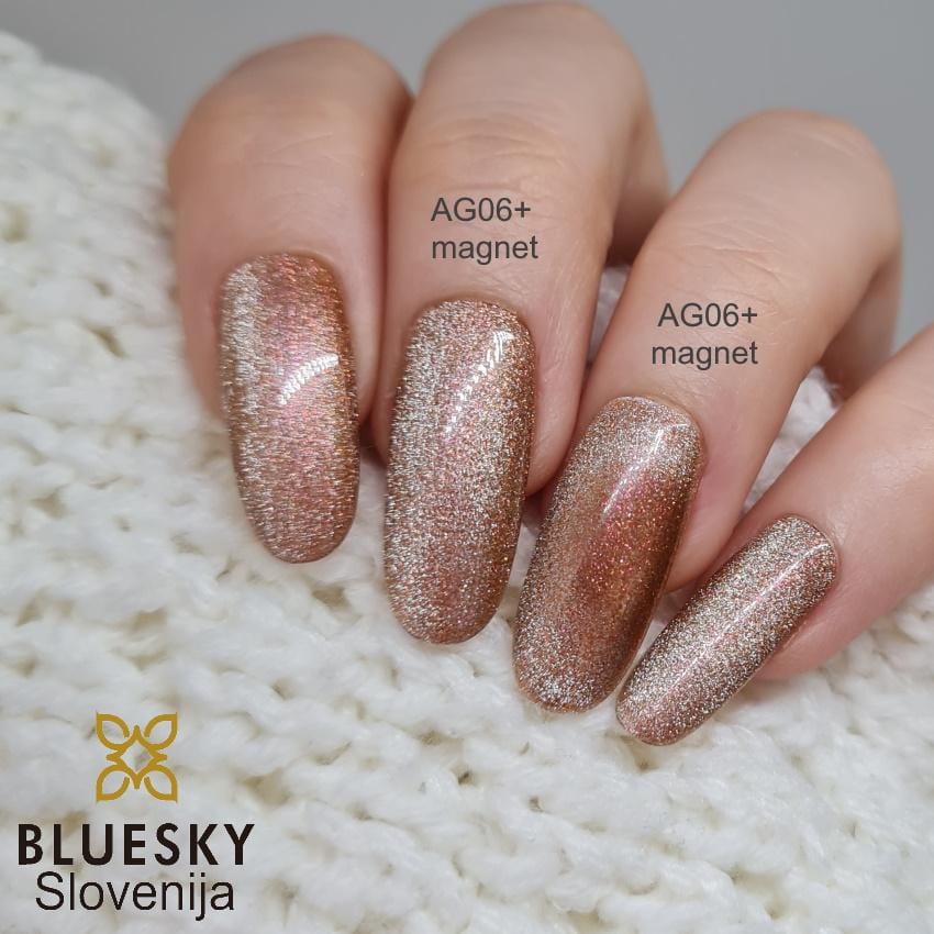 Bluesky UV/LED gel-lak (Aurora Galaxy cat eye - Magnetni AG06), 10 ml