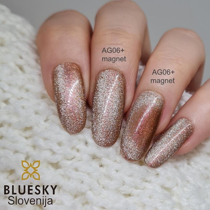 Bluesky UV/LED gel-lak (Aurora Galaxy cat eye - Magnetni AG06), 10 ml