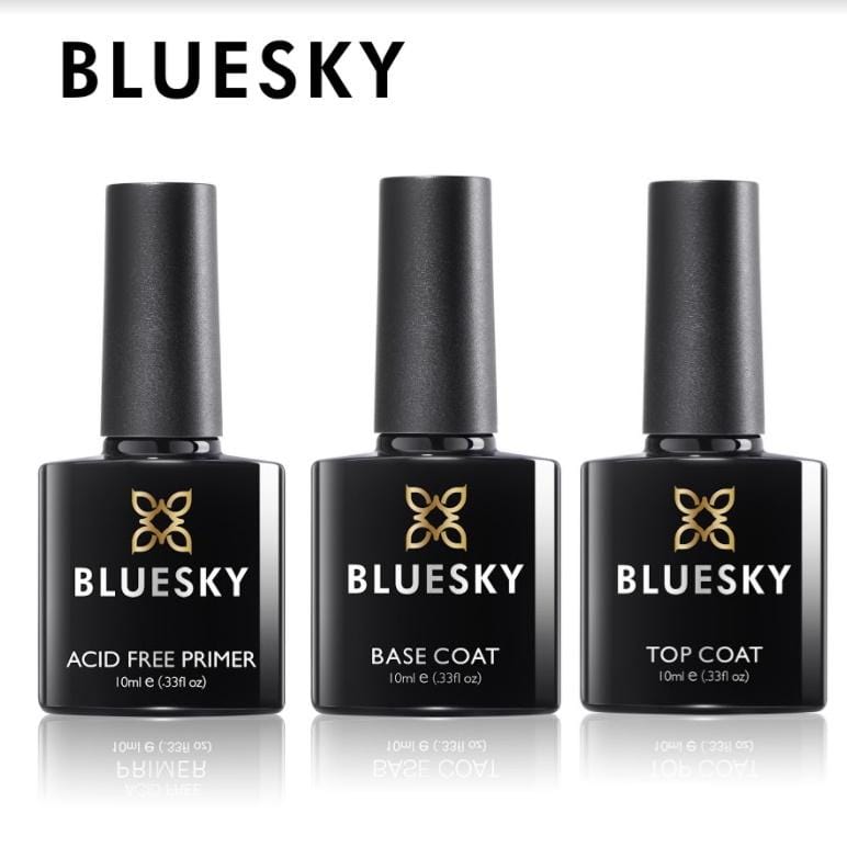 Bluesky UV LED gel lak (Primer, Base coat in Top coat), TRIO 10ml/15ml