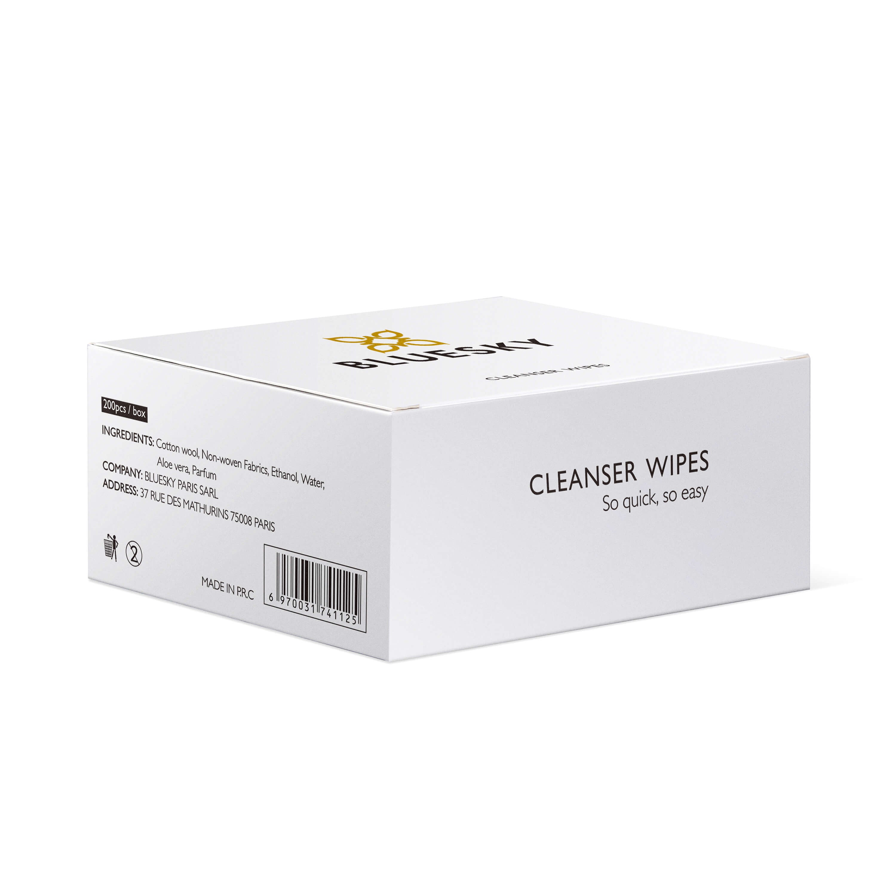 Bluesky blazinice Cleaner (200 kos) - blazinice že vsebujejo cleaner