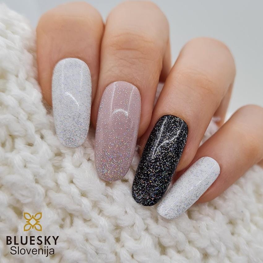 Bluesky top coat nadlak z bleščicami