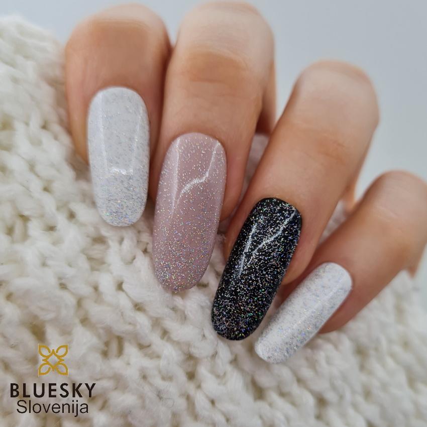 Bluesky top coat nadlak z bleščicami