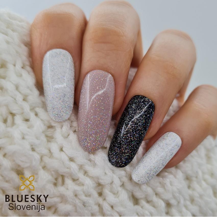 Bluesky top coat nadlak z bleščicami