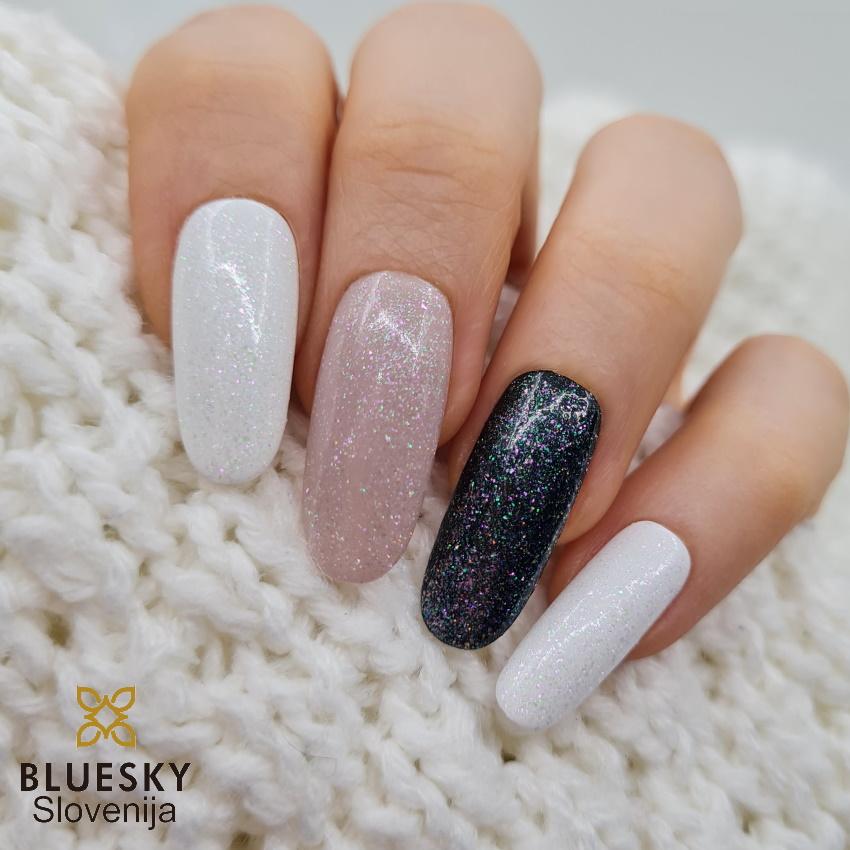 Bluesky top coat nadlak z bleščicami
