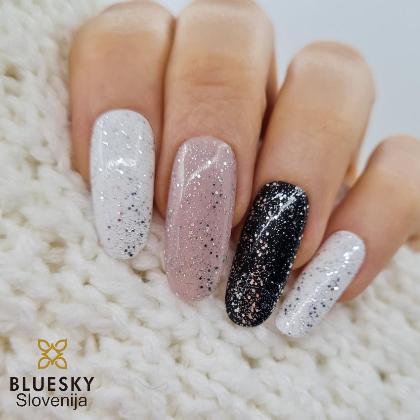 Bluesky top coat nadlak z bleščicami GTC05