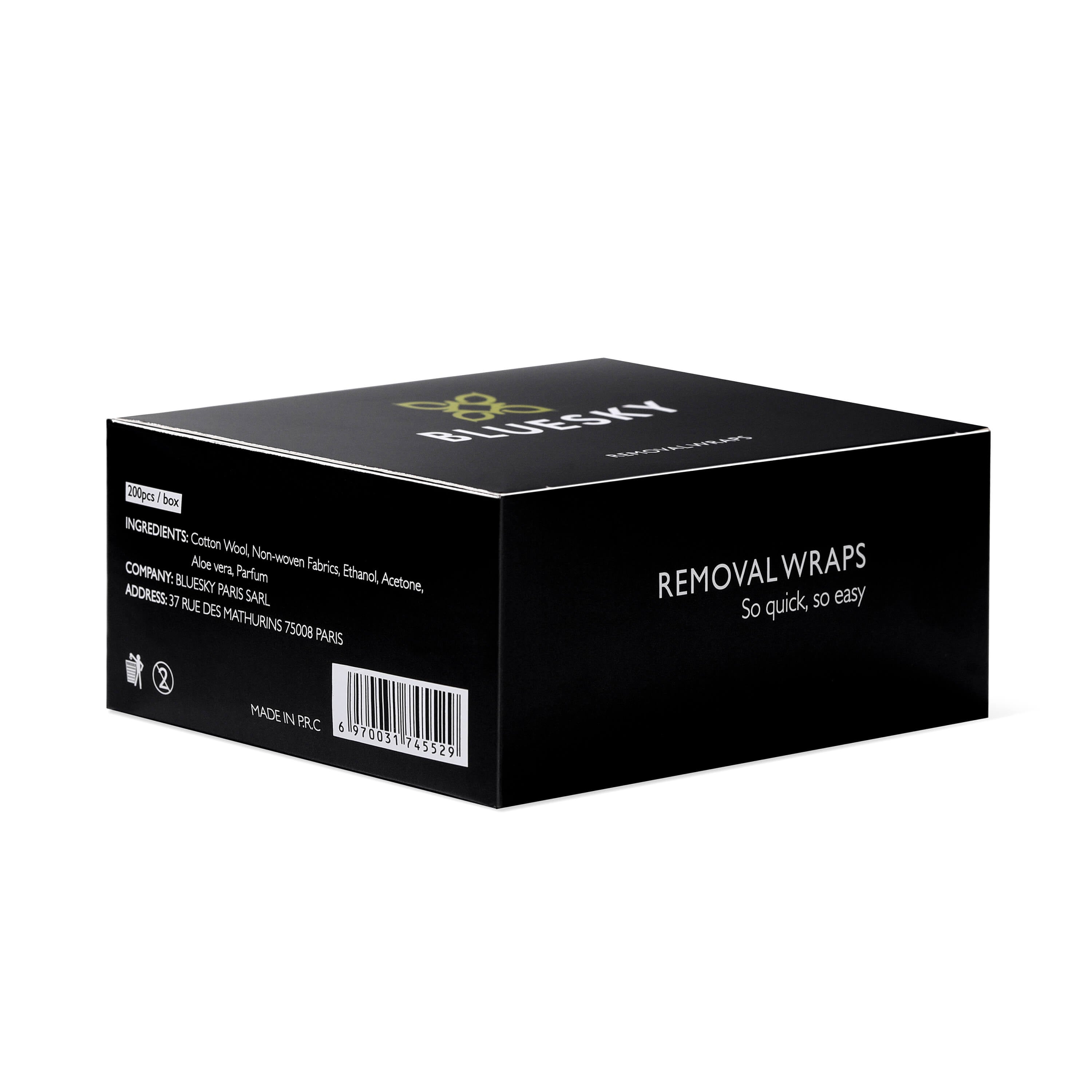 Bluesky blazinice za odstranjevanje gel laka (200 kos) - blazinice že vsebujejo odstranjevalec