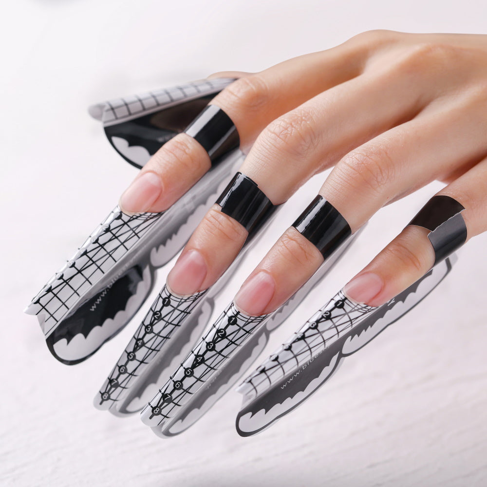 Bluesky Šablone za podaljševanje nohtov (črne)