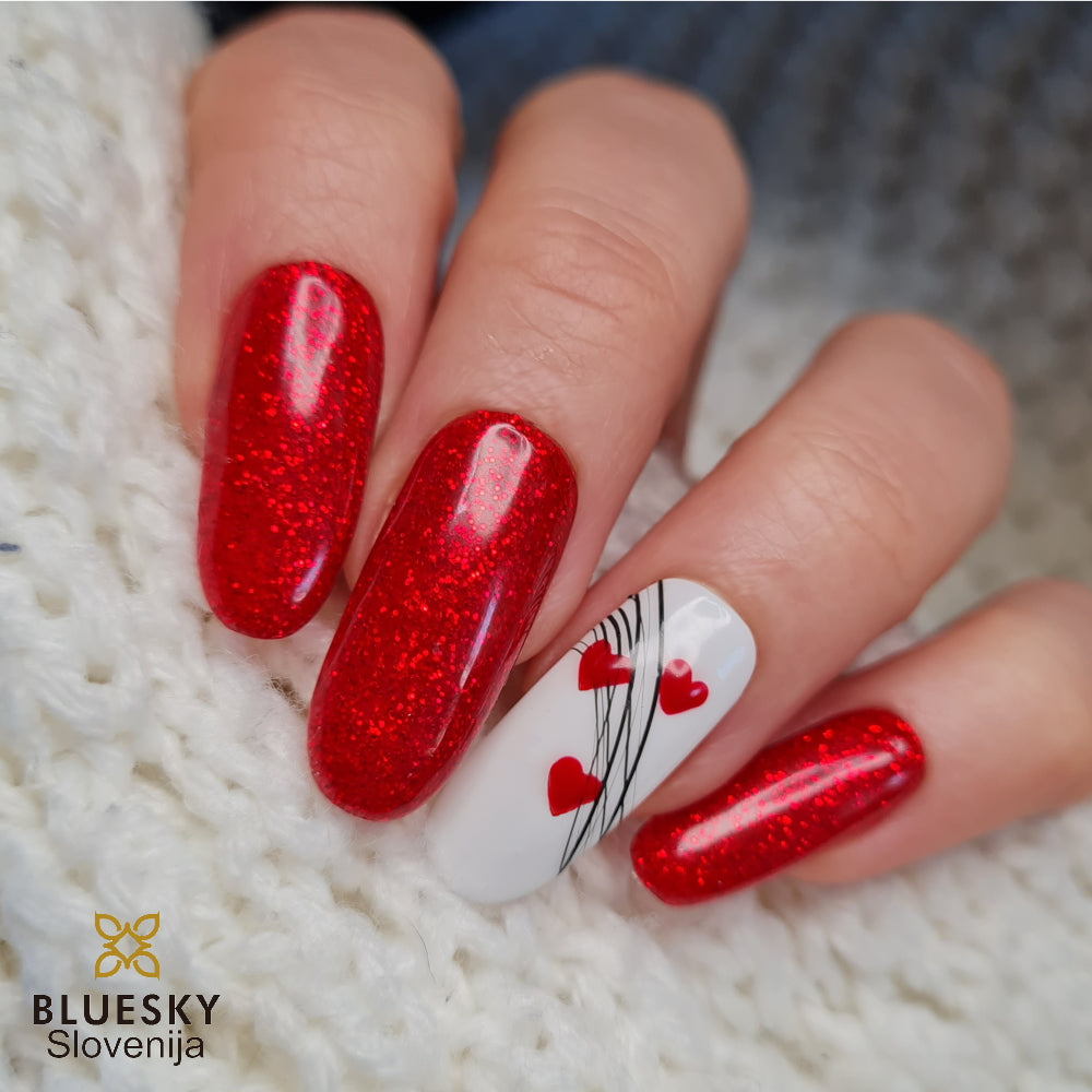 Bluesky UV LED gel lak (BSH028/ Santa red dream), 10ml