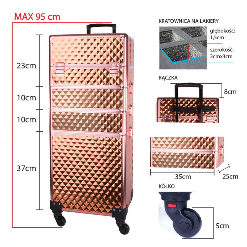 Velik kozmetični kovček na kolesih (141)