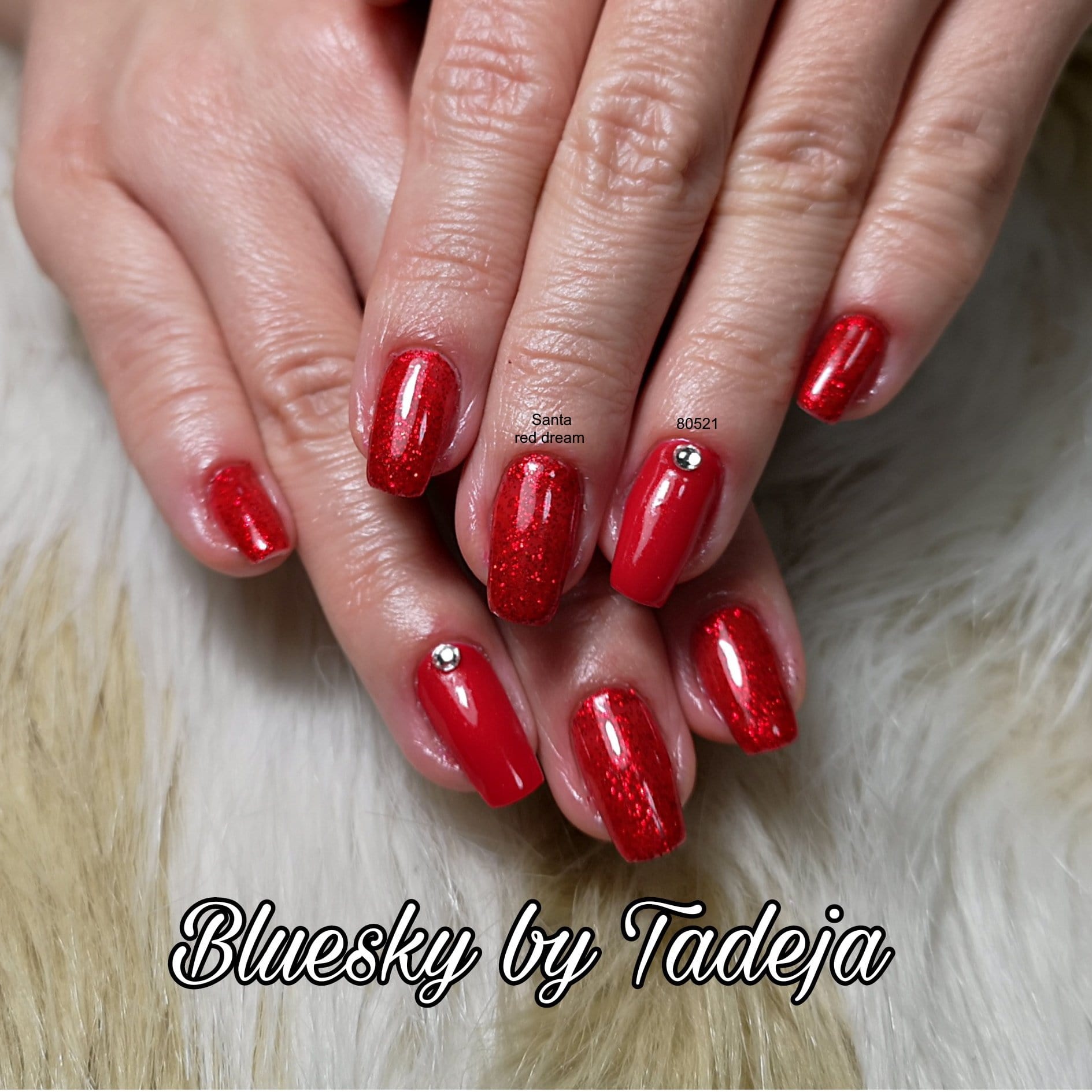 Bluesky UV LED gel lak (BSH028/ Santa red dream), 10ml