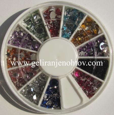 Okrasni kamenčki (različnih oblik in barv)