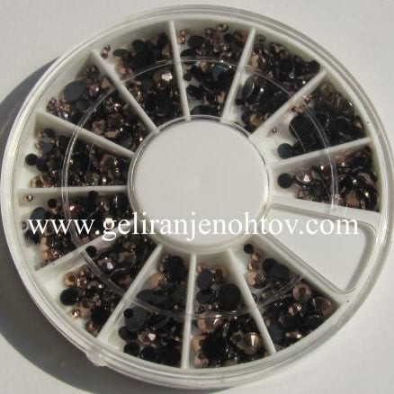 Okrasni kamenčki (bron/črni, okrogli, različne velikosti)